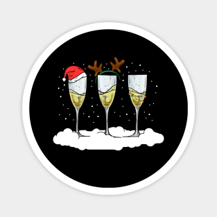 Cute Christmas Sweater. Champagne Glasses. Magnet